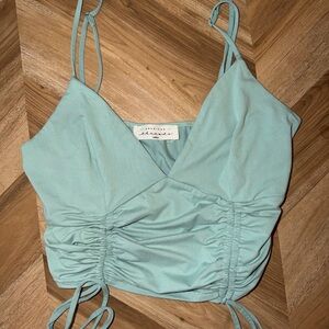 American Threads Light Blue Ruched Camisole